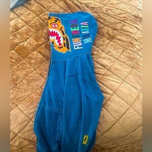 Blue bapr Hoodie with Tiger Graphic